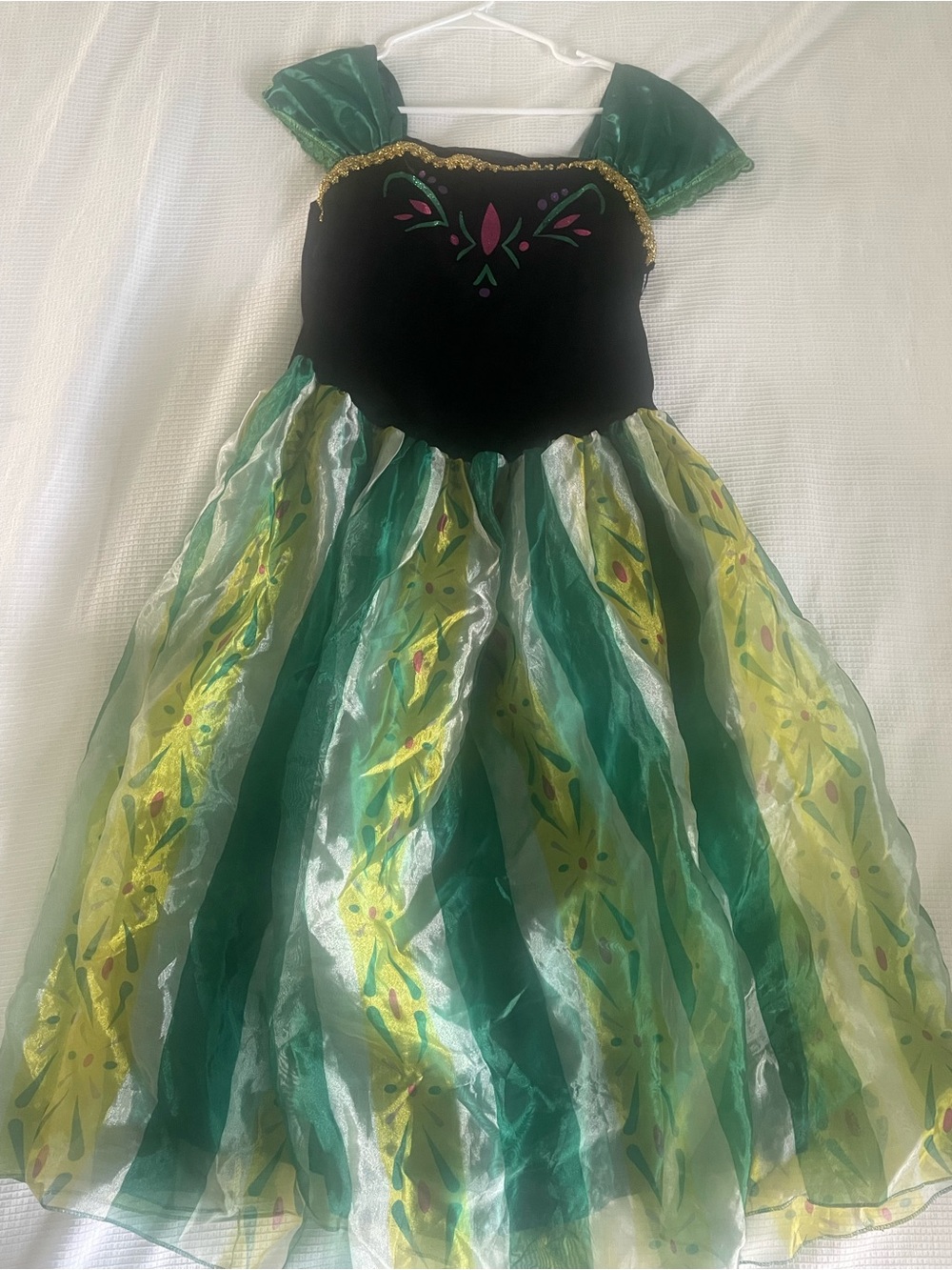 Disney Green and Black Anna-Inspired Midi Dress